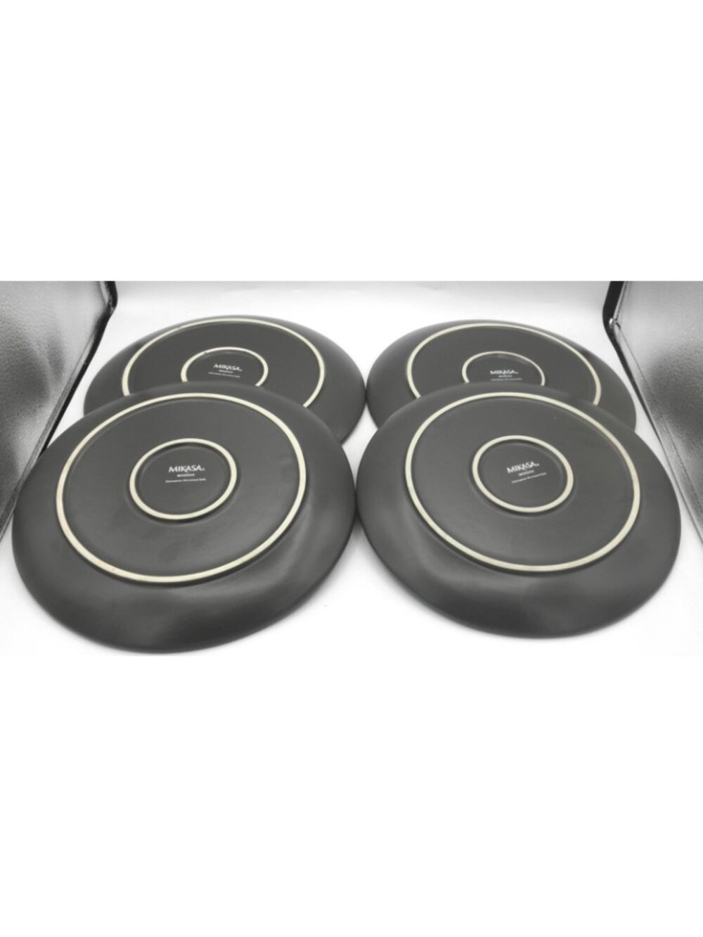 Maddox Gray by Mikasa 10.5 Inch Dinner Plates Set of 4 Pattern Code: MIKMADGR - Picture 2 of 6